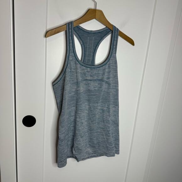 Lululemon Swiftly Tech Racerback Tank Top Heathered Desert Teal Size 12 - Picture 2 of 5